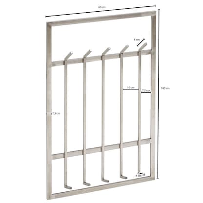 Artikelbild 3 für WOHNLING Wandgarderobe WL6.442 silber Metall 10 Haken 60,0 x 100,0 cm, Artikelnummer 908844