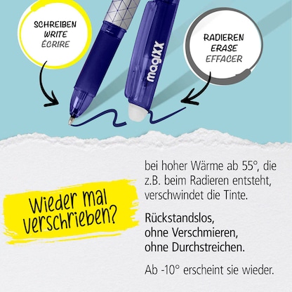 Artikelbild 4 für ONLINE® magiXX Classic Gelschreiber blau/silber 0,7 mm, Schreibfarbe: blau, 1 St., Artikelnummer 237907