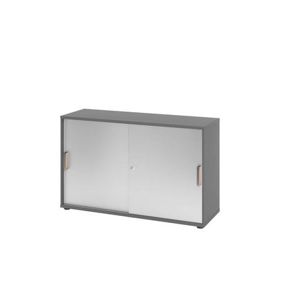 Artikelbild für HAMMERBACHER Schiebetürenschrank 1752S, V1752S/G/S/SG grafit, silber 1 Fachboden 120,0 x 40,0 x 74,8 cm, Artikelnummer 377107