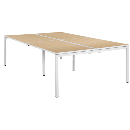 Artikelbild 8 für PAPERFLOW easyDesk Doppelschreibtisch buche rechteckig, 4-Fuß-Gestell weiß 240,0 x 166,0 cm, Artikelnummer 527907