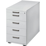 Artikelbild 1 für HAMMERBACHER SC50 Standcontainer lichtgrau 5 Auszüge 42,8 x 80,0 x 72,0 - 76,0 cm, Artikelnummer 865156