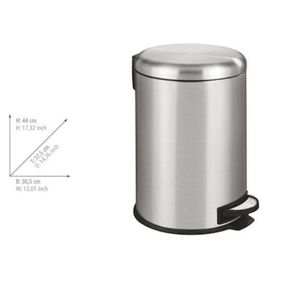 Artikelbild 3 für WENKO Leman Mülleimer 20,0 l silber, Artikelnummer 805404