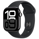Artikelbild 1 für Apple Watch Series 10 42 mm Aluminium (GPS) Sportarmband S/M schwarz, diamantschwarz, Artikelnummer 452217