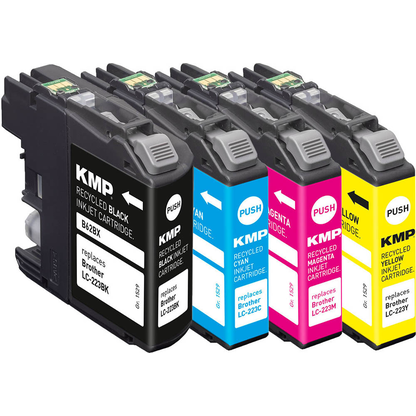 Artikelbild 3 für KMP B62VX schwarz, cyan, magenta, gelb Druckerpatronen kompatibel zu brother LC-223BK/C/M/Y, 4er-Set, Artikelnummer 311714