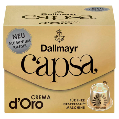 Artikelbild 2 für Dallmayr Capsa Crema d'Oro Kaffeekapseln, Arabicabohnen mild, 10 Portionen, Artikelnummer 393999