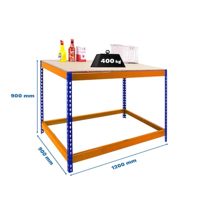Artikelbild 2 für Simonrack Werkbank SIMONWORK BASIC 1 orange, blau 120,0 x 90,0 x 90,0 cm, Artikelnummer 979912