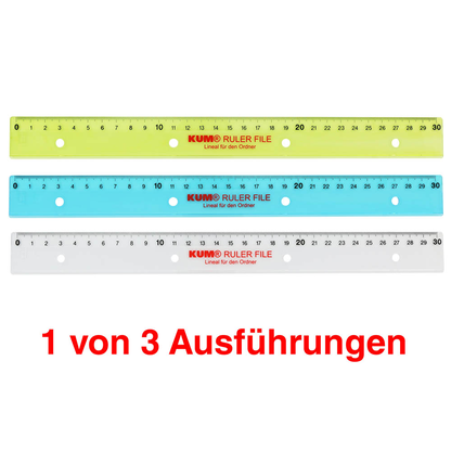 Artikelbild 2 für KUM Lineal 30,0 cm, grün, blau, transparent, Artikelnummer 650669