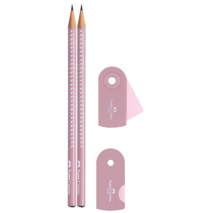 Artikelbild 2 für FABER-CASTELL Grip Sparkle Bleistift-Set B rose shadows, 1 Set, Artikelnummer 278319