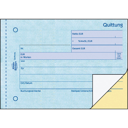 Artikelbild 2 für AVERY Zweckform Quittung, MwSt. separat ausgewiesen Formularbuch 1735, Artikelnummer 168468