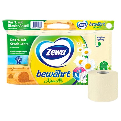 Artikelbild 15 für Zewa Toilettenpapier bewährt Kamille 3-lagig, 16 Rollen, Artikelnummer 614737