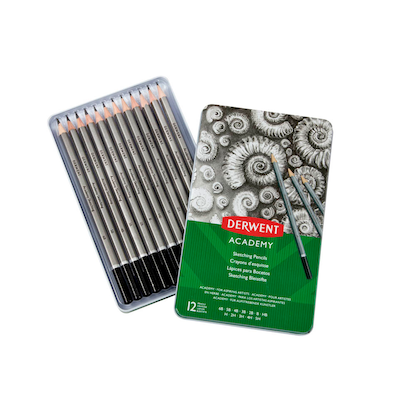 Artikelbild 24 für DERWENT Academy Sketching Bleistift-Set B, H, HB, 2H, 2B, 5H, 4H, 3H, 3B, 4B, 5B, 6B grau, 12 St., Artikelnummer 464759