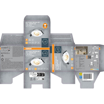 Artikelbild 5 für OSRAM Spotlight Recess Einbaustrahler weiß 4,3 W, Artikelnummer 709799