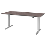 Artikelbild 1 für röhr Imperia elektrisch höhenverstellbarer Schreibtisch quarzit rechteckig, T-Fuß-Gestell silber 160,0 x 80,0 cm, Artikelnummer 495851