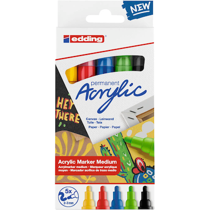 Artikelbild 3 für edding 5100 basic Acrylstifte farbsortiert 2,0 - 3,0 mm, 1 Set, Artikelnummer 496792