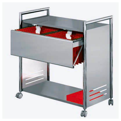 Artikelbild 5 für Kerkmann Hängemappenwagen alu für bis zu 100 Hängemappen, Artikelnummer 808204