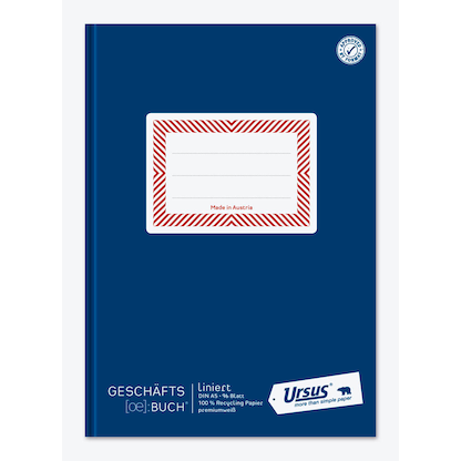 Artikelbild 2 für Ursus Geschäftsbuch Ö-Geschäftsbuch DIN A5 liniert, blau Hardcover 192 Seiten, Artikelnummer 267649