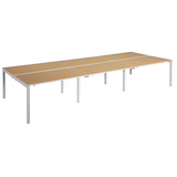 Artikelbild 1 für PAPERFLOW easyDesk Doppelschreibtisch buche rechteckig, 4-Fuß-Gestell weiß 360,0 x 166,0 cm, Artikelnummer 527965