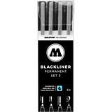 Artikelbild 1 für MOLOTOW BLACKLINER SET 3 Fineliner-Set schwarz, 4 St., Artikelnummer 157434