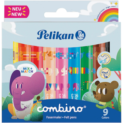 Artikelbild 14 für Pelikan combino Filzstifte farbsortiert, 9 St., Artikelnummer 402523