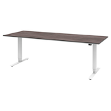Artikelbild 1 für röhr Imperia elektrisch höhenverstellbarer Schreibtisch quarzit rechteckig, T-Fuß-Gestell weiß 200,0 x 80,0 cm, Artikelnummer 495863