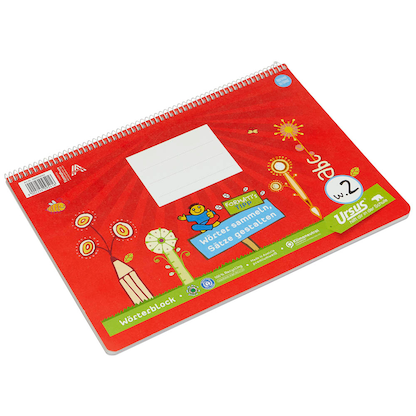 Artikelbild 4 für Ursus Schulheft Formati Wörterblock Lineatur W2 liniert DIN A4 quer Rand rundum, 20 Blatt, Artikelnummer 800237