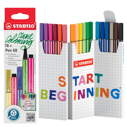 Artikelbild 3 für STABILO Pen 68 Filzstifte farbsortiert, 18 St., Artikelnummer 515329