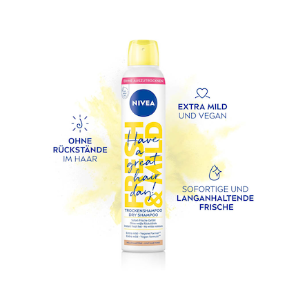 Artikelbild 3 für NIVEA FRESH & MILD Helle Haartöne Trockenshampoo 200,0 ml, Artikelnummer 577878