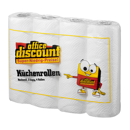 Artikelbild 3 für 4 + 1 GRATIS: office discount Küchenrollen 3-lagig, 4x 32 Rollen + GRATIS 1x 32 Rollen, Artikelnummer 971438