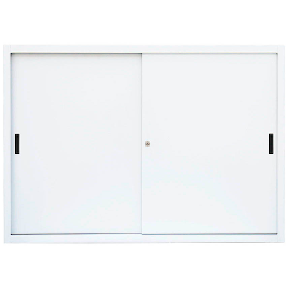 Artikelbild 2 für LÜLLMANN Schiebetürenschrank, 550157 signalweiß 2 Fachböden 160,0 x 45,0 x 109,0 cm, Artikelnummer 183289