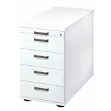 Artikelbild 1 für HAMMERBACHER SC50 Standcontainer weiß 5 Auszüge 42,8 x 80,0 x 72,0 - 76,0 cm, Artikelnummer 867299