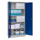 Artikelbild 1 für AKTION: Gürkan Stahlschrank 108850 lichtgrau, enzianblau 92,0 x 42,0 x 195,0 cm, zerlegt, Artikelnummer 118012