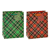 Artikelbild 1 für 12 TSI Geschenktüten Tartan Motiv sortiert 26,0 x 32,0 cm, Artikelnummer 327146