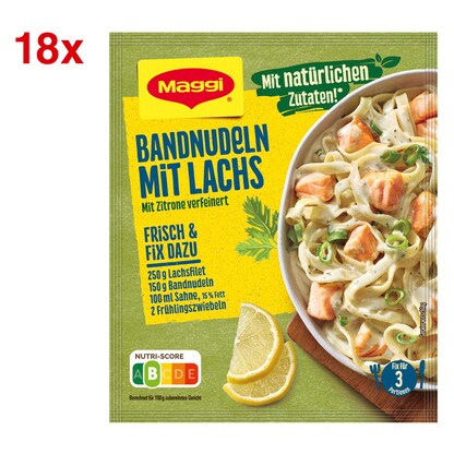 Artikelbild 13 für Maggi® Bandnudeln mit Lachs Sauce 18x 3 Portionen, Artikelnummer 613271