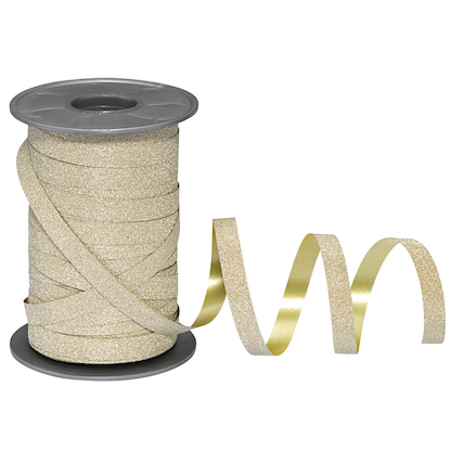 Artikelbild 3 für PRÄSENT Geschenkband POLY GLITTER Glitter gold 10,0 mm x 100,0 m, Artikelnummer 384065