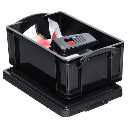 Artikelbild für Really Useful Box Aufbewahrungsbox 9,0 l schwarz 39,5 x 25,5 x 15,5 cm, Artikelnummer 638650