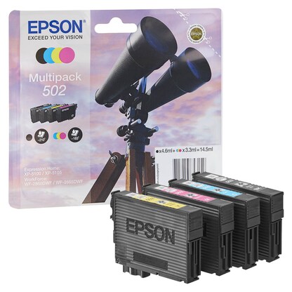 Artikelbild 1 für EPSON 502/T02V64 schwarz, cyan, magenta, gelb Druckerpatronen, 4er-Set, Artikelnummer 510848