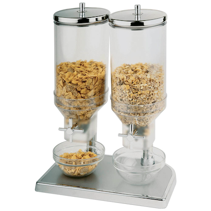 Artikelbild 2 für APS Müslispender Duo Fresh & Easy glänzend, silber 2 x 4,5 l, Artikelnummer 266659