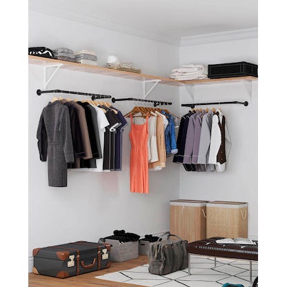 Artikelbild 4 für SONGMICS Wandgarderobe schwarz Metall 92,0 x 2,6 cm, Artikelnummer 263077