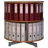 Artikelbild 1 für reef Ordnerdrehsäule buche bis zu 48 Ordner, Etagen einzeln drehbar, H: 84,0 cm, Artikelnummer 491682