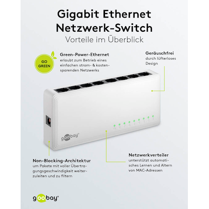 Artikelbild 7 für goobay Switch 8-fach, Artikelnummer 557276