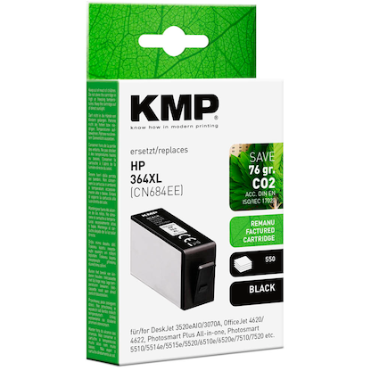 Artikelbild 2 für KMP schwarz Druckerpatrone kompatibel zu HP 364XL (CN684EE), Artikelnummer 575057
