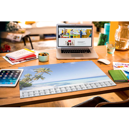 Artikelbild 2 für SIGEL Schreibtischunterlage Beach blau Papier 59,5 x 41,0 cm, 30 Blatt, Artikelnummer 220234