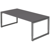 Artikelbild 1 für HAMMERBACHER RS2E höhenverstellbarer Schreibtisch grafit rechteckig, Kufen-Gestell grau 200,0 x 100,0 cm, Artikelnummer 378857