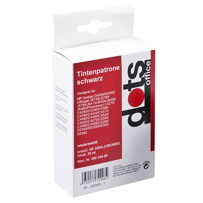 Artikelbild 2 für dots schwarz Druckerpatrone kompatibel zu HP 350XL (CB336EE), Artikelnummer 200345