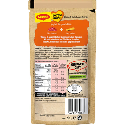 Artikelbild 3 für Maggi® Würzpaste Spaghetti Bolognese 10x 2 Portionen, Artikelnummer 612293