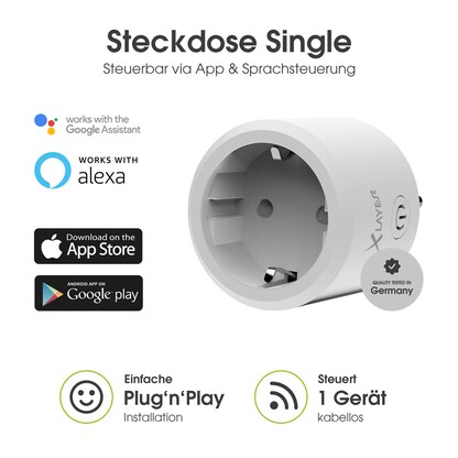 Artikelbild 2 für XLAYER Smart Echo Single Funksteckdose, Artikelnummer 729113