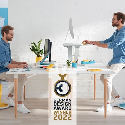 Artikelbild 4 für LEITZ Ergo Cosy mit Ablage Schreibtischaufsatz grau, Artikelnummer 789392