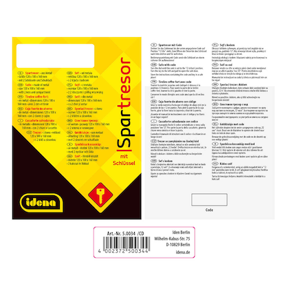 Artikelbild 5 für Idena Spardose Spartresor schwarz, Artikelnummer 141026