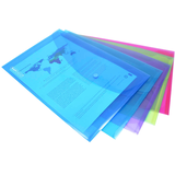 Artikelbild 1 für 5 RAPESCO® Dokumententaschen DIN A4 überbreit farbsortiert genarbt 0,20 mm, Artikelnummer 154957