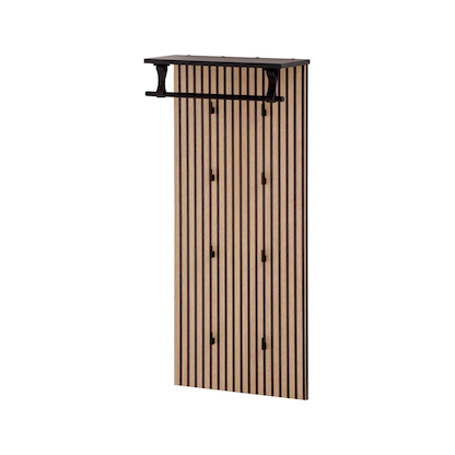 Artikelbild 2 für MÖBELPARTNER Wandgarderobe Hank 157120 eiche Holz 8 Haken 50,0 x 110,6 cm, Artikelnummer 255119